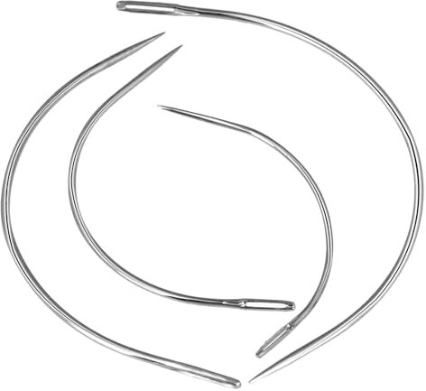 Agujas curvadas de 2 pulgadas, 2.5 pulgadas, 3 pulgadas, 3.5 pulgadas, agujas de coser tipo C, agujas de coser a mano, agujas de cuero, tapicería, alfombras, lonas, reparación de agujas de tejer