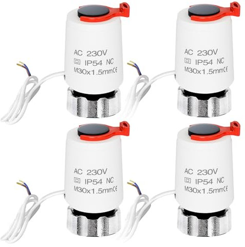 Termostato elettrovalvola riscaldamento a pavimento 230 V M30 x 1,5 NC (chiuso senza corrente), motore di regolazione VA80 per riscaldamento a pavimento (4)