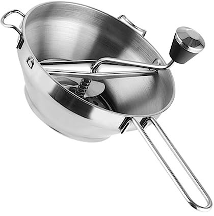 LABRIMP Macinatore Manuale Acciaio Inossidabile Per Purea Di Alimenti Tritatutto Per Verdure e Frutta Utensile Da Cucina Essenziale Per Purè Salse e Cibo