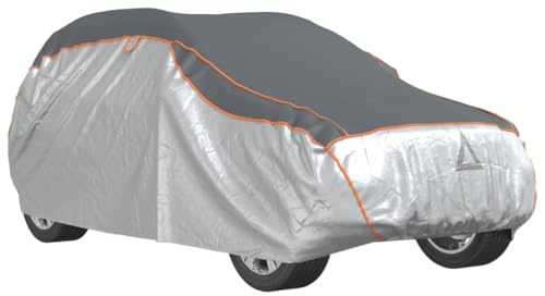 vidaXL Autoabdeckung für SUV Hagelschutz Voll XL Grau & Silbern