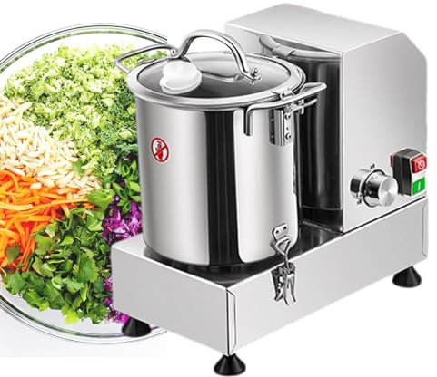 Coupe-LéGumes éLectrique, Hachoir à Oignons De Cuisine 6 L/9 L/15 L, Machine De DéCoupe Automatique D'Oignons En Acier Inoxydable, Robot Culinaire éLectrique,6L