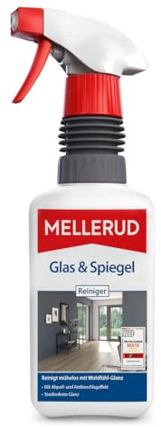 MELLERUD Glas & Spiegel Reiniger | 1 x 0,5 l | Streifenfreie Reinigung für Fenster, Spiegel und Glasflächen mit Anti-Beschlageffekt