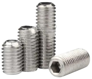 AYYSSM 5 STÜCKE M1.6 304 Edelstahl Hex Innensechskant Inbus Ringschneide Madenschraube Set Bolzen(M1.6x5 (5PCS))