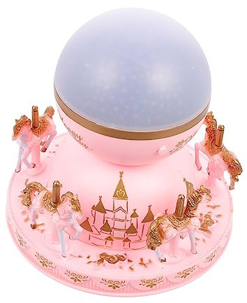 HOMSFOU Proiettore Luminoso Carosello Con Musica Scatola Musicale Rotante Per Decorazione Della Camera Per Compleanni e Occasioni Speciali