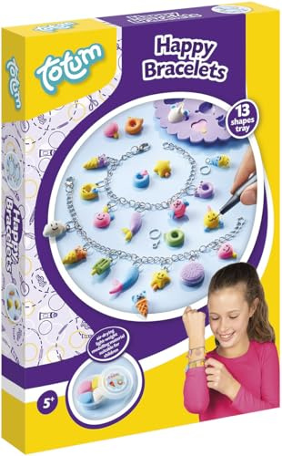 Totum Armbänder Bastelset – Bettel-Armbänder zum Selbstgestalten für Kinder – DIY Schmuck Bastelset, ideal als kreatives Kinder Geschenk, bunt