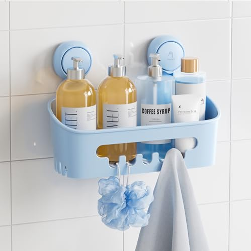 TAILI Estanteria Ducha Estante Ducha Ventosa sin Taladro Extraíble Estante de la Ducha Cesta de Almacenamiento para el Champú y Artículos de Tocador, Cocina Baño Dormitorio Organizador