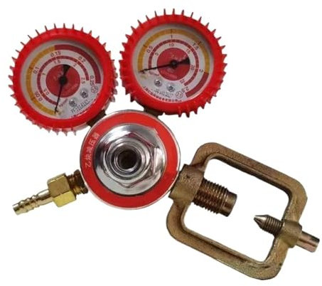 CQJJXKYC cherheitsventil Sauerstoff-Acetylen-Entladegerät, Anti-Schock-Druckregler, Sauerstofftabletten-Manometer Druckregler mit(Acetylene Pressure Reducer)