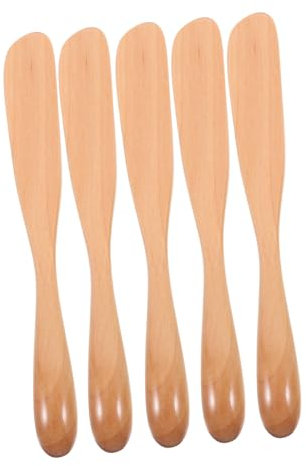 JECOMPRIS 5piezas Madera Para Mascarilla Facial Utensilios De Cocina Esparcidor De Mermelada Cuchillo Para Esparcir Mantequilla Para Untar Mantequilla Queso y Mermelada Sandwiches y Postres