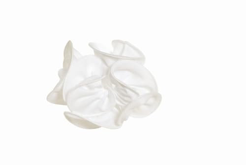 INNA-Glas Tropfenfänger Adelheid aus Baumwolle, weiß, 10cm, Ø5cm - Kerzentropfschutz