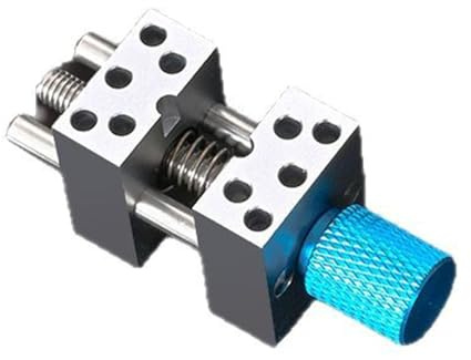 Compact Drill Press Vise Aluminum Alloys Small Vise Clamp for Walnut Nuclear Watch Carving and Jewelry Making Crafting