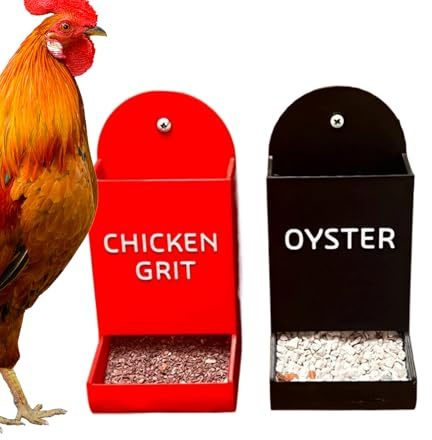 Chicken Feeder, Duck Food Container, 7.28 Inches Size Compact Hangable Design, 3d Printed Grit Feeder for Backyard Hens Ducks Poultry, Farm Use, Birds, Outdoor