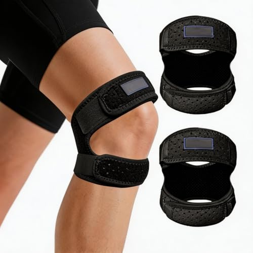 agctrler 2 rodilleras para hombres y mujeres, con acolchado de silicona, compresión y estabilidad, para deportes, correr, baloncesto, artrosis, ACL y menisco