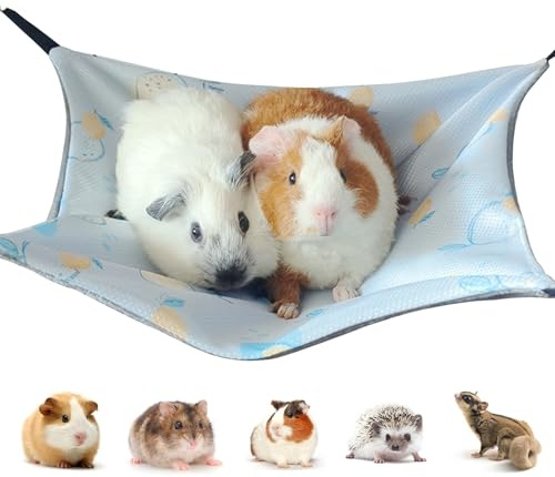 Wekuw Hamaca Colgante de Animales Pequeños Hamaca de Hámster Hamacas Pequeña para Mascotas Alfombra de refrigeración para Mascotas, para Hurón, Rata y Otros Animales Pequeños