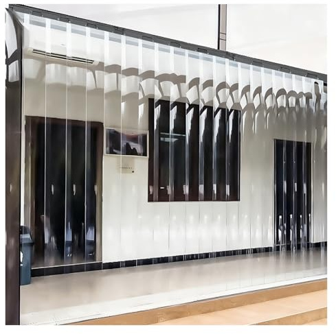 Pvc Streifenvorhang Lamellen Transparent Industrievorhang Lamellenvorhang Garagen, Innenhöfe(120x200cm/47.24x78.74in)