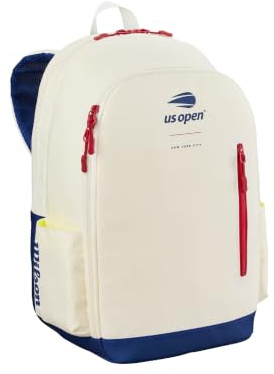 WILSON US Open 2026 Team Tennis Backpack - White, 2 Rackets