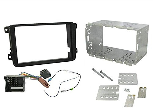 Double din car stereo radio installation kit facia adapter compatible with VW Volswagen Skoda Seat 2 din
