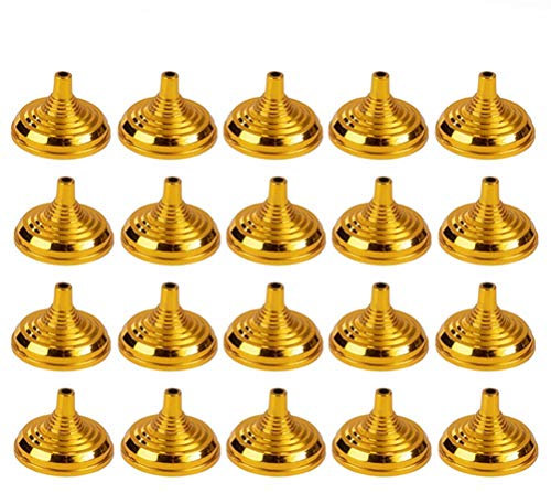 Poluka 24Pcs Gold Hand Held Flag Stand Base Table Flag Base Mini 1-Hole Flags Stand Base Desk Flag Holders Base Home Office Bar Restaurant Party Conferences Desktop Display Decoration