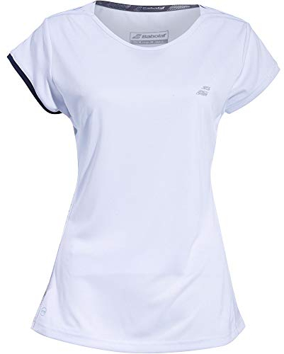 Babolat Perf Cap Sleeve Top Women T-Shirt, Damen, Weiß/Silber, XL