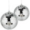 2 Pack Mirror Balls, 10cm Silver Disco Ball Reflective Mirror Ball Glass Mirror Glitter Ball Disco Mirror Ball Decorations for DJ Wedding Stage Party Christmas