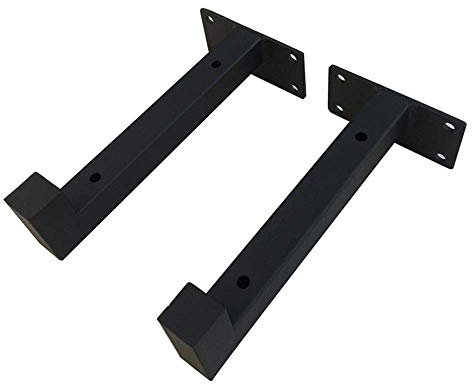 WaiMin - Staffa da tavolo semplice per montaggio su mensola, supporto treppiede in ferro battuto, salvaspazio fai da te (2 confezioni) WaiMin (dimensioni: 15 cm)