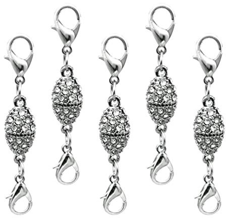 EXCEART 5 Stück Hummerclip Magnetverschluss Für Halsketten Und Armbänder Strass Magnetschnalle Diy Schmuckzubehör Für Schmuckherstellung 1.77 X 0.31 X 0.31 in