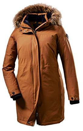 STOY Wmn Prk C, Parka Funzionale con Cappuccio Rimovibile Donna, Curry Scuro, 50