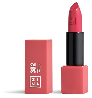 3INA MAKEUP - Lipstick 382 - Mörkrosa - Krämig mörkrosa läppstift - Matt läppstift med E-vitamin och högpigmenterat sheasmör med vaniljlukt - Vegan - Cruelty Free