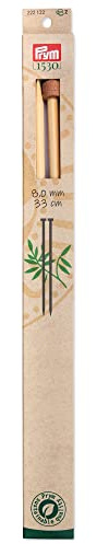 Prym 222122 Jackenstricknadeln Prym 1530, 33 cm, 8 mm, Holzfarben