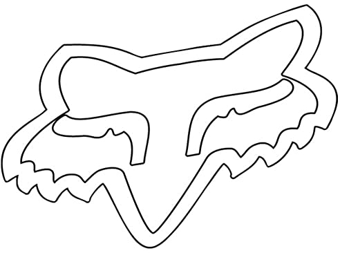 Auto Aufkleber 69cm Fox weiß Outline Vinyl Sticker für KFZ, Fenster- Motorhaube, Transporter, Kühlschrank