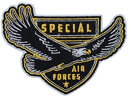 Finally Home Air Forces Adler Patch zum Aufbügeln - Militär Aufnäher | Motiv für Outdoor-Fans: Airsoft, Nato & Veteran. Als Emblem für Jacke, Cap & Rucksack.