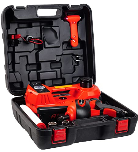 STANDTALL Electric Car Jack Kit 5 Ton 12V Electric Jack for Car with Impact Wrench and Tire Inflator Pump for SUV Sedan Truck Change Tires Garage Repair