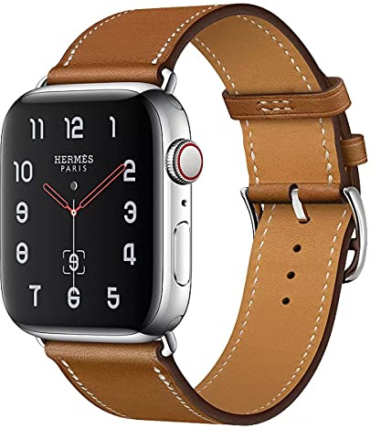 AIYIRUO Kompatibel med Apple Watch-remmer, Läderarmband för Apple Watch Klockarmband Armband Sports Smartwatch Armband för iWatch Strap Series 10/9/8/7/6/5/4/3/2/1/SE