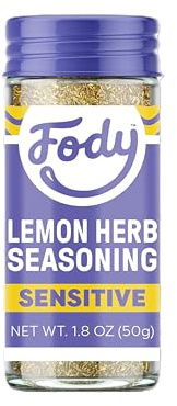 Fody Foods Condimento de hierbas de limón, 51 g | Sin ajo ni cebolla, bajo certificado FODMAP, apto para intestinos y SII, vegano, sin OMG, sin gluten, apto para keto