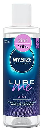 MY.SIZE Lube Me gel lubrificante Premium 2in1 100 ml | Lubrificante inodore | Gel lubrificante a base acqua e play gel | Gel adatto per sexy toys e preservativi in lattice | water based
