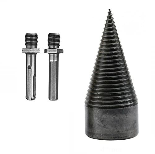 VITE CONICA SPACCALEGNA A CUNEO 42 mm FRESA LEGNO PUNTA PER TRAPANO CON 2 ATTACCHI