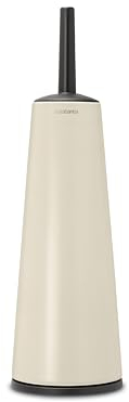 Brabantia - ReNew Toilet Brush & Holder - Hygienic Brush - Cleans Under the Rim - Non-Scratching Base - Corrosion Resistant - Bathroom Accessory - Soft Beige - 42 x 12 x 12 cm