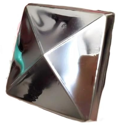 Dekorative Abdeckung, römische quadratische Sternabdeckung, quadratisches Rohr, 304 Edelstahl, quadratische Pyramide, Zaunpfosten, Kappe, Tor, Tür, Applikation, antikes Roségold, rotes Kupfer, 1 Stück