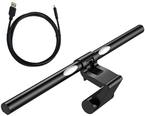 Computer Monitor Lampe LED USB mit Touch Control, Monitor Light Bar mit Anti-blauem Licht, Bildschirmlampe mit Auto-Dimmen, Schreibtischlampe mit einstellbarem Farbtemperatur Helligkeit 【Berühren】