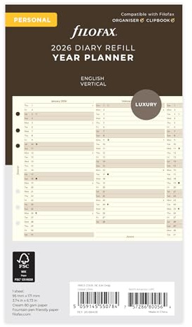 Filofax Personal Jahrespl.cotton cr.(E)2026