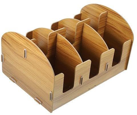 FELTECHELECTR Organizador De Estación De Café De Madera para Tazas y Vasos De Papel Soporte Práctico para Mostrador Diseño Multi-Compartimento Adecuado para Oficinas y Cafeterías Ahorro De