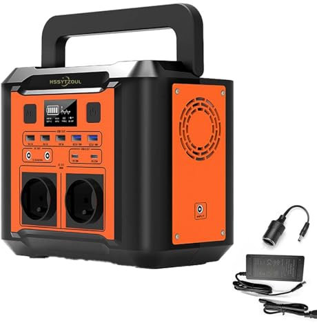 HSSYTZOUL Centrale Électrique Portable 296WH,300W Générateur Solaire avec Stockage De Sortie d'onde Sinusoïdale Pure Batterie De Production D'Énergie d'urgence pour Le Camping, Les Voyages Et Les