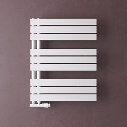 doporro Heizkörper Bad Handtuchheizkörper 76x60cm Weiß Badheizkörper | Badezimmer Badheizung Handtuchtrockner Handtuchwärmer Seitenanschluss, Effiziente Wärmeleitung, Nahtlose Schweißtechnik, FN