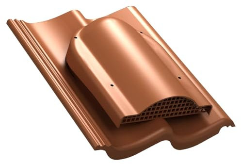 Flachlüfter Dachlüfter Entlüfter für Braas Doppel-S, Nelskamp -S, IBF Doppel -S, ProDach - Doppel- S (RAL8004 (ziegelrot))