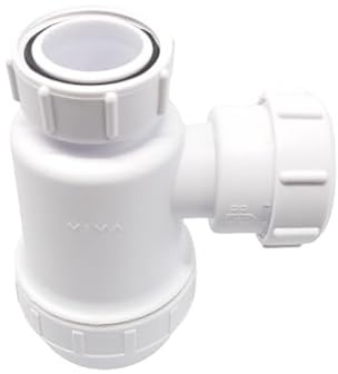 Waste Bottle Trap (38mm 1-1/4) Shallow Bathroom Kitchen Sink Basin Bidet Urinal Seal (32mm 1.25)