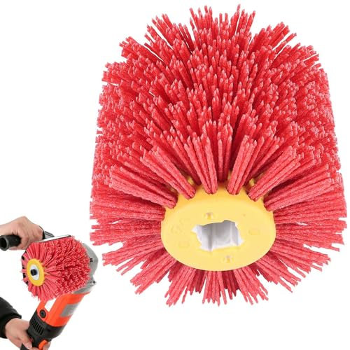 Spazzole abrasive: grana 80, larghezza 100 mm, diametro 120 mm, rullo abrasivo, spazzola in nylon per rasatura rossa, spazzola abrasiva, spazzola per setole, spazzola per lucidatura