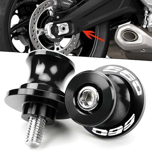 MOWOK M8 Diábolos Moto Basculante Bobina de Deslizadores Tornillo del Soporte para Trident660 Trident 660 2021 2022 2023 2024 accesorios de motocicleta para Tiger 660 Sport660 (Negro)