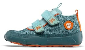 Affenzahn Chaussure Basse Textile Happy | Chaussures vegan à scratch, antidérapantes, flexibles, réfléchissantes et ultra-légères, du 21 au 32