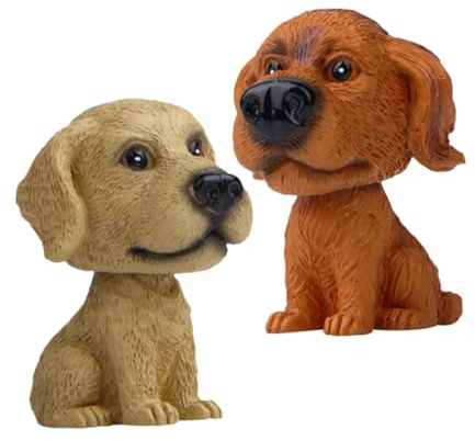 TOYANDONA 2Pcs Bobblehead Dog Model for Car Dashboard Nodding Dog Car Accessories Cute Animal Figure Interior Accessory for Dashboard Decoration Creative Vehicle Ornament