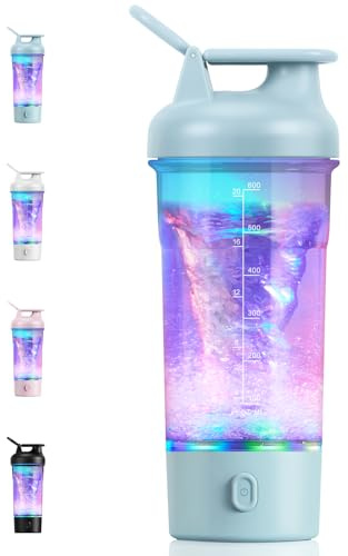 Shaker Elektrisch, Elektrischer Shaker 750ML mit USB-C, BPA-freies Tritan | Eiweiß Shaker Elektrisch für Eiweißpulver, Milchshakes, Blau