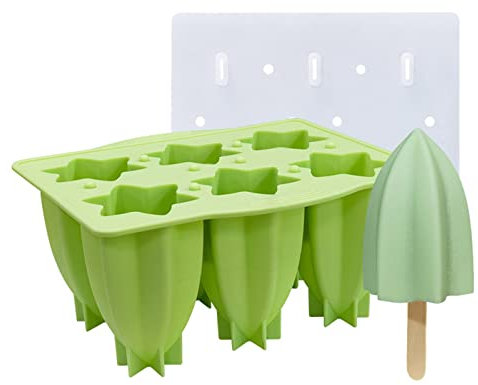 Eiscreme-Form mit 6 Zellen für Eis am Stiel, Stern, Fruchtform, Zubehör
